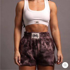 SHE IYKYK TYLER SHORTS IN MIDNIGHT MAUVE MARBLE